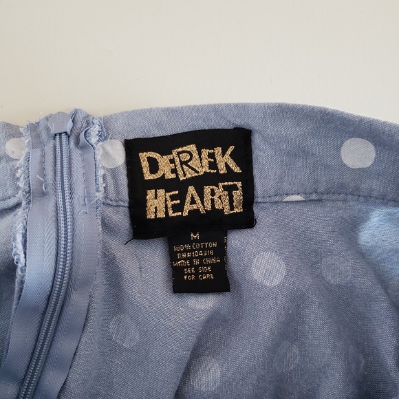 Derek Heart Denim Polka Dot Mini Skirt - Picture 4 of 4